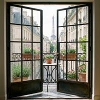 Porte pliante en aluminium et verre à double vitrage hermétique, isolée phoniquement, remplie d'argon, pour hôtels, salles de banquet, entretoises, entrepôts et villas