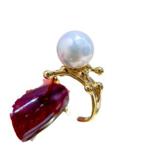 WENCHI S925 แท่นวางแหวนเงินพร้อมลูกปัดขนาด 9-13 มม. DIY อุปกรณ์เสริมไข่มุกเครื่องประดับแฟชั่นขนาด 25 มม. ตัวเว้นระยะ รุ่น 11982 จีน - Product Image 4