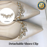 Clips de chaussures amovibles à longue barre de strass, accessoires de luxe DIY pour sandales à talons hauts de mariée