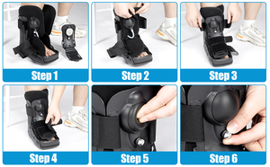 Kangda Air Cam Ankle Walker Boots Inflatable Waker Boots With Air Valves Shock Absorption Walking <strong>Shoes</strong> With Toes Protection - Product Image 6