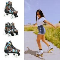 TopSupply classique de haute qualité vitesse Slalom Skate patinage à roulettes homme chaussures de patin à roulettes pour adultes avec roues brillantes