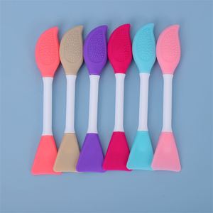 Brosse de maquillage et de soin <span class=keywords><strong>en</strong></span> plastique TPR de 16,5 cm, brosse à <span class=keywords><strong>masque</strong></span> facial DIY, brosse à nez <span class=keywords><strong>en</strong></span> <span class=keywords><strong>silicone</strong></span> à double tête - Product Image 2