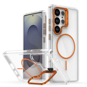 Funda Magnética Transparente con Soporte para Lentes para <span class=keywords><strong>Samsung</strong></span> S26 Ultra S25 S24 S23 A17 A07 A57 A56 A36 A35 A34 - Product Image 1