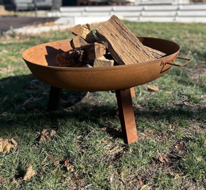 Brasero rustique en acier <span class=keywords><strong>Corten</strong></span>, pour patios européens, personnalisable pour brûler du bois - Product Image 6