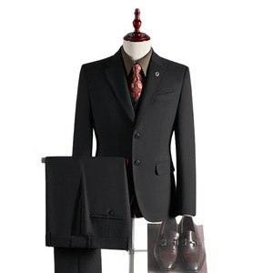 Completo in Lana a Tre Pezzi per Uomo, Abbigliamento Business Casual Autunno-Inverno, Ideale per Cerimonie Nuziali - Product Image 5