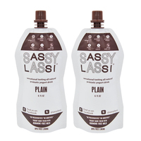 Emballage personnalisé pour yaourt, sachet en aluminium, 500 ml, sachet debout pour lait avec bec verseur