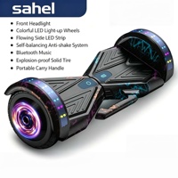 Trottinette électrique auto-équilibrante Lightning 6,5 pouces avec Bluetooth, lumières LED, deux roues, pour adolescents et jeunes adultes