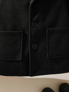 <span class=keywords><strong>Manteau</strong></span> d'<span class=keywords><strong>hiver</strong></span> pour bébé garçon, imprimé uni, en polyester, col en V - Product Image 4