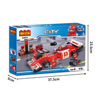Blocs de construction éducatifs en plastique COGO Creative Racing Car, modèle de voiture DIY, jouets en briques