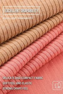 Tissu côtelé brésilien épais 320 g/m² respirant, tricoté à la chaîne, doux et élastique pour robes d'hiver et vêtements de détente haut de gamme - Product Image 2