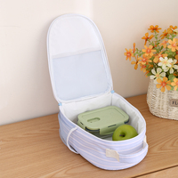 Boîte à lunch personnalisée pour tout-petits, boîte à lunch rayée, sac à lunch isotherme en toile pour enfants, école