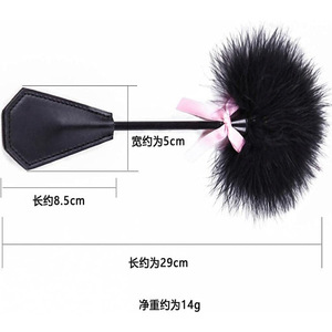 Black Feather Pink Bow Swatter Spanking Paddle y Patch Pareja Erotic Tease Toys SM Juguetes sexuales para parejas - Product Image 2