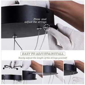 Lustre <span class=keywords><strong>LED</strong></span> simple en gros pour salon, style nordique, carré, artistique, créatif, pour <span class=keywords><strong>salle</strong></span> à manger, chambre, bar, éclairage - Product Image 6