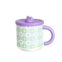 Mug isotherme en acier inoxydable personnalisé avec logo, 400 ml, écologique, portable, bouteille d'eau, design de dessin animé pour le camping, le bureau
