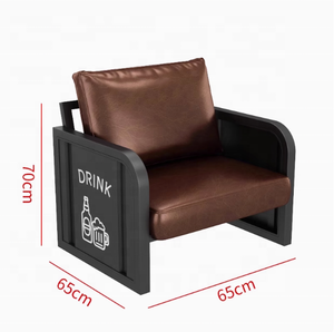 Ensemble de chaises de salle à manger en cuir rétro de style industriel table à manger en bois massif avec caractéristiques durables pour <span class=keywords><strong>bar</strong></span> <span class=keywords><strong>restaurant</strong></span> <span class=keywords><strong>terrasse</strong></span> - Product Image 3