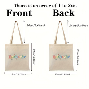 Bolso de Hombro de Lona con Estampado Heartstopper, Bolsa de Compras Reutilizable con Logotipo Impreso Personalizado para Mujer, 1 Unidad - Product Image 2