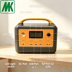 Nouvelle Arrivée - Station d'alimentation portable de grande capacité 512WH Lifepo4 avec station d'alimentation portable solaire sans fil 800W - Product Image 5