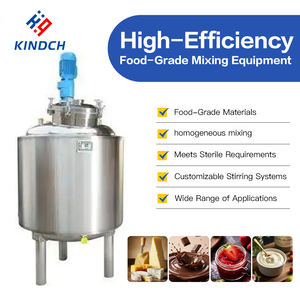 Cuve de mélange homogénéisatrice automatique en acier inoxydable de qualité alimentaire pour la production de sirops liquides, confitures et détergents, certifiée ISO9001 - Product Image 2