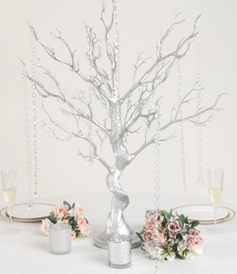 सोने की सफेद स्लाइवर ग्रे शादी की मेज centreपीस शादी की मेज centresin - Product Image 5