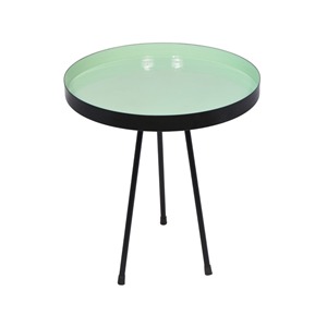 Modern Nordic Indoor Living Room Bedroom Furniture Colorful <b>Tray</b> with Black Metal Frame <b>Round</b> Coffee Side <b>Table</b> for Villa Use - Product Image 3