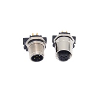 Conector de montaje PCB para sensor de automatización, M12, 5 pines, ángulo de Bcode