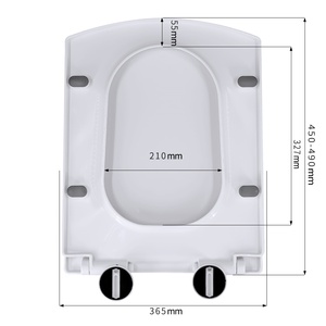 XJ-597 Couvercle de <span class=keywords><strong>toilette</strong></span> en plastique de haute qualité, grand format en U, à fermeture lente, accessoires de salle de bain - Product Image 5