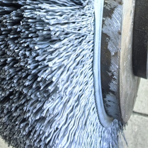 Brosse cylindrique industrielle robuste en nylon pour machine à polir le bois, rouleau de ponçage et de nettoyage du bois, écologique - Product Image 5