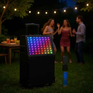 Enceinte portable 60W Bluetooth avec lumière LED RGB pour fêtes, karaoké, utilisation en extérieur et en intérieur - Product Image 2