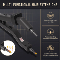 Pince à fusionner les extensions capillaires en forme plate, mini fer à fusionner PTC pour salon, outil de fusion pour grains de kératine