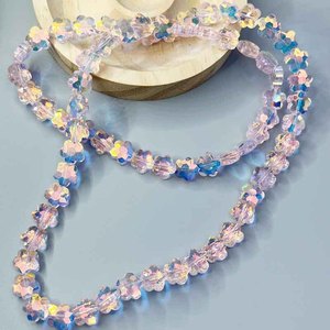 Perles artificielles en cristal de fleur de prunier, perles transparentes en forme de roue pour la fabrication de bijoux, accessoires de bricolage, perles dispersées, origine Yiwu - Product Image 2