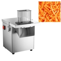 Machine à découper les aliments électrique automatique multifonctionnelle en acier inoxydable à bas prix pour la découpe en dés, le tranchage et le déchiquetage des légumes