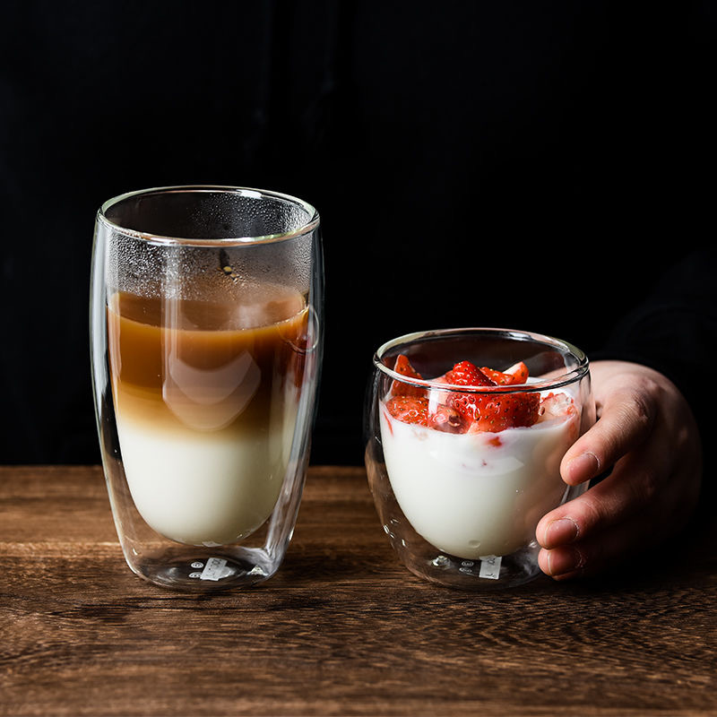 Insulated Coffee Mug with Handle Glass Coffee Cup