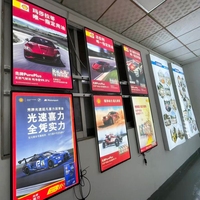 Boîte à lumière LED ronde personnalisable Ewen A2/A1 en acrylique et aluminium, 10-39W, ultra-mince, pour affichage publicitaire et menus