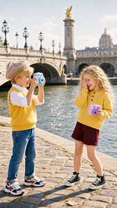 Caméra IA <span class=keywords><strong>à</strong></span> commande vocale pour la création d'art personnalisé, appareil photo instantané, jouet, identifie tout, jeux, musique - Product Image 4