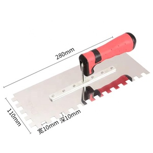 Truelle dentelée en acier inoxydable <span class=keywords><strong>de</strong></span> 8mm/10mm/15mm avec poignées souples Accessoires <span class=keywords><strong>de</strong></span> carrelage pour plâtre - Product Image 2