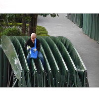 Auvent rétractable durable auvent de stockage auvent garage pare-soleil pliant abri d'auto pour conteneur zone d'empilage