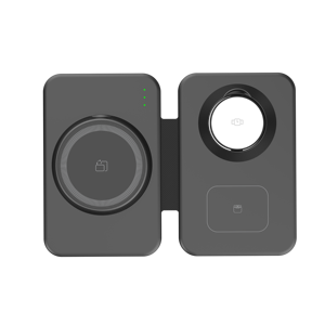 Có thể gập lại từ sạc không dây thông minh 3-in-1 nhanh di động PC trạm iPhone iWatch AirPods-nhiều thiết bị chúng tôi ổ cắm - Product Image 2