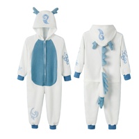 Invierno dibujos animados OEM Unisex Onesie pijamas franela poliéster/algodón impreso Cosplay Animal una pieza disfraz de Halloween ropa de dormir