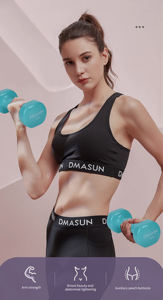 重量挙げビニールダンベル用シアンコーティング六角ダンベルセットゴム素材フィットネス機器サプライヤーによる販売 - Product Image 6