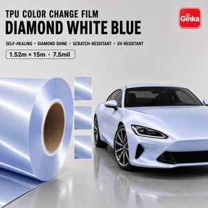 Película Decorativa para Autos TPU PPF de 1.52*15m 7.5mil, Color Blanco Diamante <span class=keywords><strong>Azul</strong></span>, con Brillo, Efecto Lagoon, Vinilo para Envolver Autos - Product Image 6