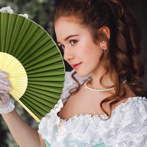 Vải Cầm Tay Gấp Tay <span class=keywords><strong>Fan</strong></span> Hâm Mộ Với Một Tua Cho Phụ Nữ Cô Gái Mùa Hè Bên Tổ Chức Sự Kiện Ủng Hứng Sinh Nhật Món Quà Lưu Niệm Đám Cưới - Product Image 6