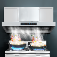 Hotte aspirante intelligente sans conduit pour barbecue, restaurant, cuisine, purificateur d'air anti-fumée avec précipitateur électrostatique + HEPA + charbon actif