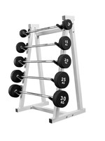 Barre de musculation fixe portable XOYOOU pré-ponderée 30 kg en acier avec poids en caoutchouc antidérapants pour l'entraînement des épaules et des bras