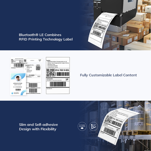Bluetooth theo dõi tài sản thẻ ibeacon flexographic mã vạch nhãn UHF RFID Tag in ấn nhãn giấy Sticker màu xanh răng đèn hiệu - Product Image 5