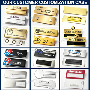 Placas de Identificación Magnéticas de Aluminio Anodizado Cepillado Personalizadas OEM, Etiquetas de Identificación Grabadas con Láser Aptas para Ropa para Clínicas Dentales y de Enfermería - Product Image 2