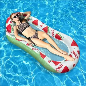 Cama Inflable <span class=keywords><strong>de</strong></span> PVC con Diseño <span class=keywords><strong>de</strong></span> <span class=keywords><strong>Sandía</strong></span>, <span class=keywords><strong>Hamaca</strong></span> Flotante para Agua, para Diversión al Aire Libre - Product Image 2