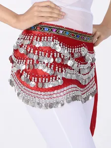 Cadena <span class=keywords><strong>de</strong></span> Cintura para Danza del Vientre 2025 con Monedas, Lentejuelas y Borlas para Mujer, Falda <span class=keywords><strong>de</strong></span> Danza del Vientre, Accesorios para Disfraces <span class=keywords><strong>de</strong></span> Danza India - Product Image 1