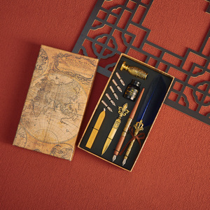 New Design Luxury Feather High Quality <b>Dip</b> <b>Pen</b> Set with Ink - Product Image 4