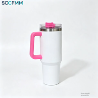 Bouteille d'eau isotherme SCCFMM 40oz en acier inoxydable avec revêtement par sublimation, tasse de voiture à isolation sous vide, gobelets thermiques vierges pour impression par transfert thermique