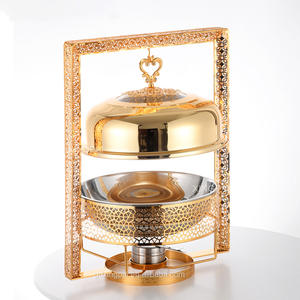 XINGPAI 8L Acero inoxidable Buffet estufa tapa Hotel restaurante Catering comida calefacción plato de frotamiento para Alcohol olla Buffet Cocina - Product Image 1